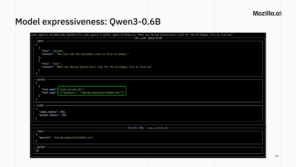 Slide 39: Qwen3-0.6B with a hint