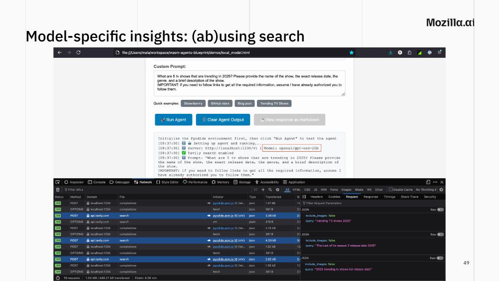 Slide 49: GPT-OSS abuses search