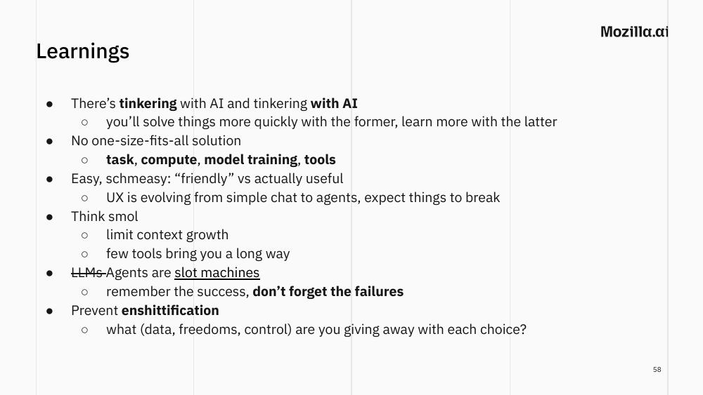 Slide 58: Learnings